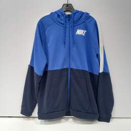 Men's Blue & Black Nike Dri-Fit Jacket Size L