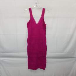 BeBe Magenta Knit Bodycon Sleeveless Dress WM Size M alternative image
