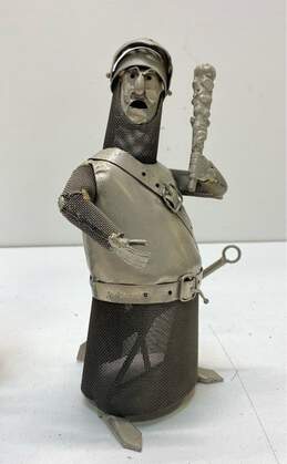 Rare Medieval Knights Pair of Metal Handcrafted Renaissance Metal Figurines alternative image