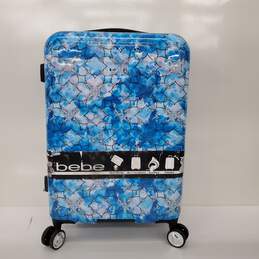 Bebe Blue & Pink Wheeled Luggage Suitcase