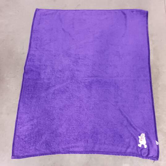 Purple Grimace Fleece Throw Blanket 48x58" image number 4
