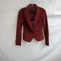 London Jean Burgundy Cotton Blend Corduroy Blazer Jacket WM Size 2 NWT image number 1