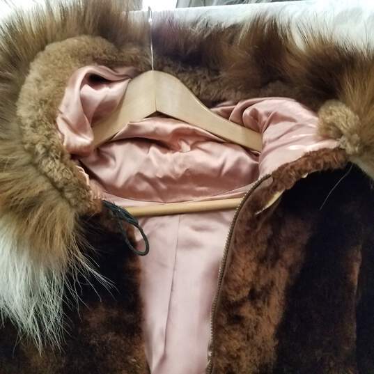 Vintage Faux Fur Coat w/ Fox Fur Trim image number 2