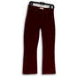 Womens Red Denim Dark Wash Stretch Pockets Bootcut Jeans Size 27 image number 1