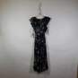 NWT Womens Floral V-Neck Flutter Sleeve Back Zip Maxi Dress Size 6 image number 2
