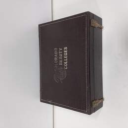 Vintage Brown Pleather Briefcase
