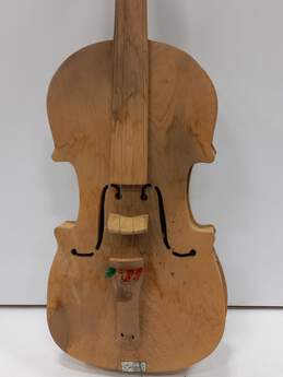 Unfinished Wooden 4-String Violin Instrument alternative image