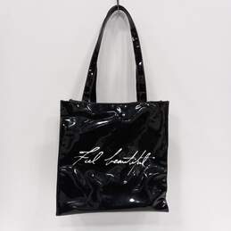 WHBM Black Shiny "Feel Beautiful" Tote Bag