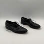 Mens Black Leather Cap Toe Wingtip Lace-Up Derby Dress Shoes Size 10.5 image number 2