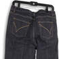 Womens Black Dark Wash Pockets Stretch Comfort Denim Bootcut Jeans Size 1 image number 4