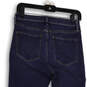 Womens Blue Dark Wash Stretch Denim Skinny Leg Jegging Jeans Size 28/6 image number 4