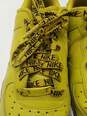 Nike Air Force 1 07 SE Premium Ribbon Overbranded Yellow Men's Size 9 image number 9
