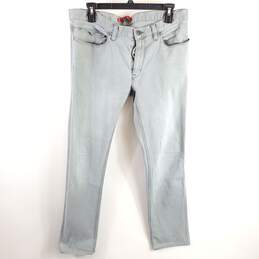 Hugo Boss Men Grey Slim Straight Jeans Sz 34