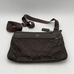 Coach Womens Brown Adjustable Strap Inner Zipper Pockets Crossbody Bag Purse alternative image