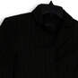 Womens Black Brown Striped Notch Lapel Pockets Three Button Blazer Size XS image number 3