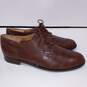 Bruno Magli Men's Brown Leather Dress Shoes Size 12 image number 4