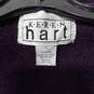 Keren Hart Women's Purple Wool Double Breasted Pea Coat Jacket Size S image number 4