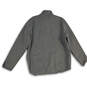 Mens Gray Mock Neck Drawstring Long Sleeve Full-Zip Jacket Size XL image number 2