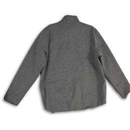 Mens Gray Mock Neck Drawstring Long Sleeve Full-Zip Jacket Size XL alternative image
