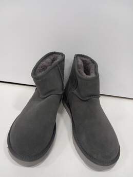 UGG's Studded Gray Leather Slip-On Boots Size 7