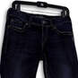 Womens Blue Denim Dark Wash Pockets Straight Leg Cropped Jeans Size 28/30 image number 3