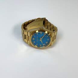 Designer Michael Kors MK-5894 Gold-Tone Chain Strap Analog Quartz Wristwatch alternative image