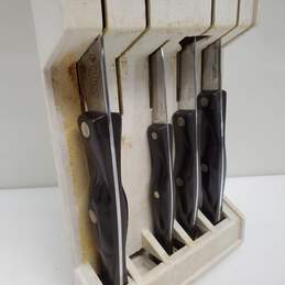 Collection of 4 Cutco Variety Kitchen Knives w/Plastic Wall Case alternative image