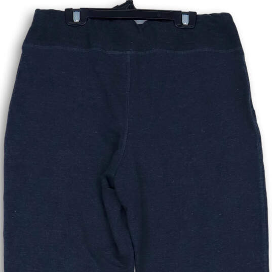 Womens Blue Pockets Drawstring Waist Straight Leg Sweatpants Size Large image number 4