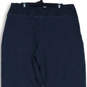 Womens Blue Pockets Drawstring Waist Straight Leg Sweatpants Size Large image number 4