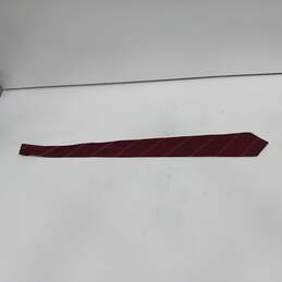 DKNY Red Pinstripe Neck Tie