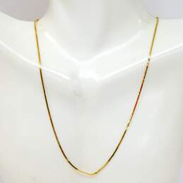 14K Yellow Gold Serpentine Chain Necklace 1.7g alternative image