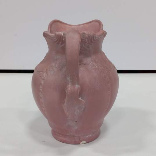 Vintage Arnels Pink Ceramic Rose Pitcher image number 2