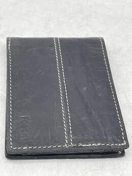 Mens Black Leather Credit Card Inner Pockets Slim Bifold Wallet W-0557507-J alternative image