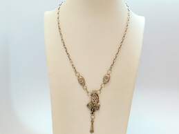 Vintage Southwestern Sterling Silver Floral Necklace 17.2g