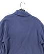 Womens Blue Long Sleeve Collared Pockets Pullover Sweater Size Medium image number 4