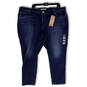 NWT Womens Blue 711 Denim Medium Wash Stretch Skinny Leg Ankle Jeans Sz 26W image number 1