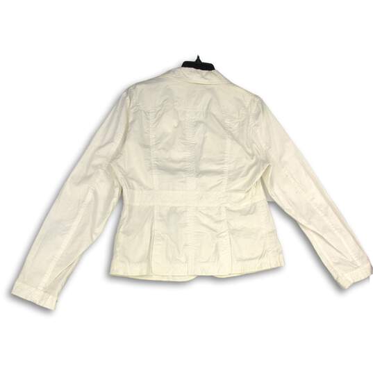 NWT Calvin Klein Jeans Womens White Collared Long Sleeve Button Front Jacket XL image number 2