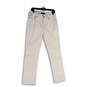 NWT Womens White Denim Medium Wash Five Pocket Design Straight Jeans Size 8 image number 1