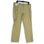 NWT Mens Tan Flat Front Slash Pocket Ultimate Classic Golf Chino Pants Sz 35x32 image number 1
