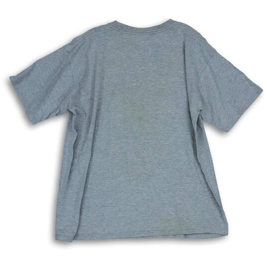 Mens Gray Heather Short Sleeve Graphic Print Pullover T-Shirt Size XXL image number 2