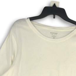 NWT Sonoma Womens White Round Neck Long Sleeve Pullover T-Shirt Size 2x alternative image
