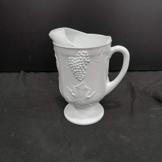 White Milk Glass PItcher image number 1