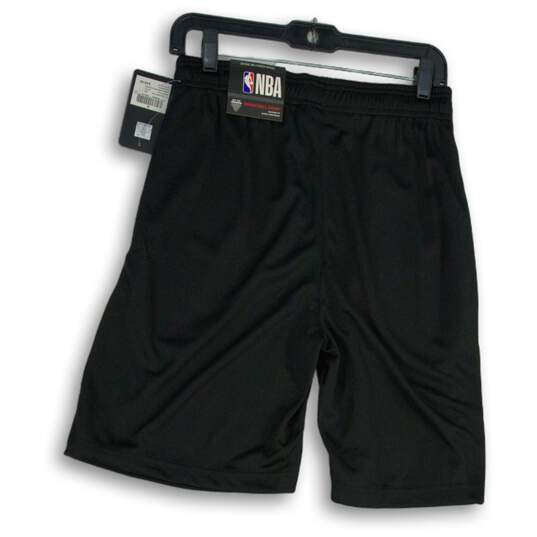 NWT NBA Mens Black Elastic Waist Basketball Athletic Shorts Size Medium image number 2