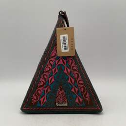 NWT Banda Bags Womens Multicolor Embroidered Pyramid Wristlet Wallet Purse alternative image
