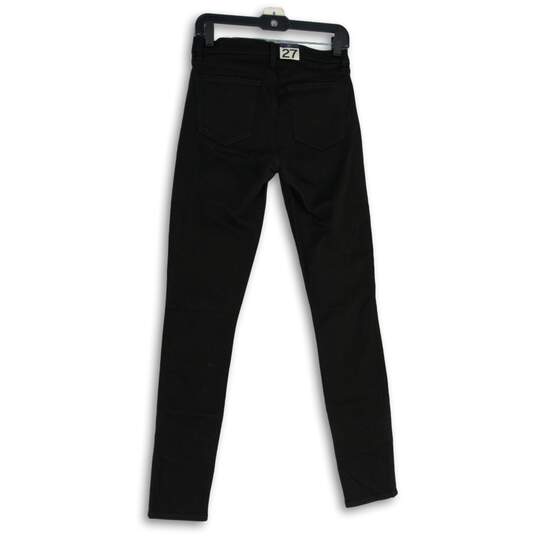 NWT Womens Black Denim Dark Wash 5-Pocket Design Skinny Leg Jeans Size 27/4T image number 2