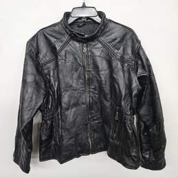 Diamond Plate Genuine Leather Motorcycle Jacket