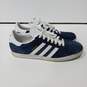 Men's Adidas Navy Suede Gazelle Sneakers Size 12 1/2 image number 4