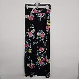 Floral Print Maxi Skirt With Slits alternative image