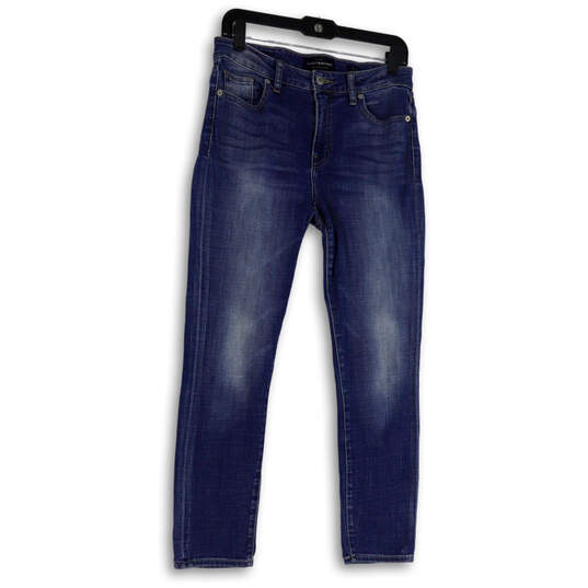 Womens Blue Medium Wash Stretch Pockets Denim Skinny Leg Jeans Size 6/28 image number 1