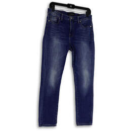 Womens Blue Medium Wash Stretch Pockets Denim Skinny Leg Jeans Size 6/28